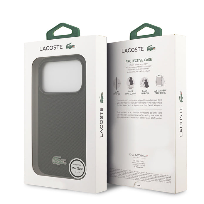 Lacoste iPhone 18 Pro PU Pike Metal Logolu MagSafe Uyumlu Kılıf – Fotoğraf 12
