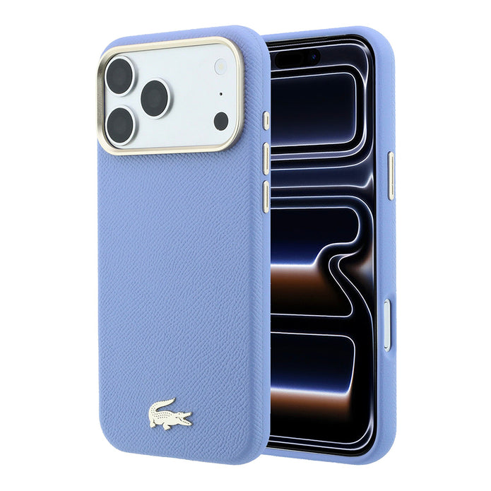 Lacoste iPhone 18 Pro Yarı Pike PVC Timsah Dokuma Logolu MagSafe Uyumlu Kılıf – Fotoğraf 1