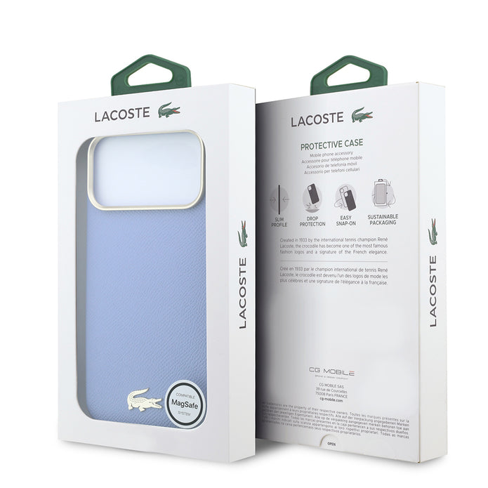 Lacoste iPhone 18 Pro Yarı Pike PVC Timsah Dokuma Logolu MagSafe Uyumlu Kılıf – Fotoğraf 6