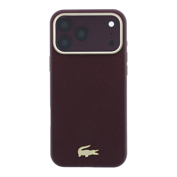 Lacoste iPhone 18 Pro Yarı Pike PVC Timsah Dokuma Logolu MagSafe Uyumlu Kılıf – Fotoğraf 9