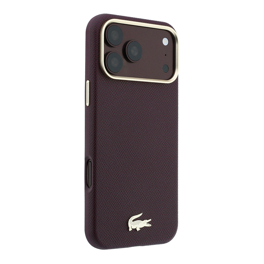 Lacoste iPhone 18 Pro Yarı Pike PVC Timsah Dokuma Logolu MagSafe Uyumlu Kılıf – Fotoğraf 10