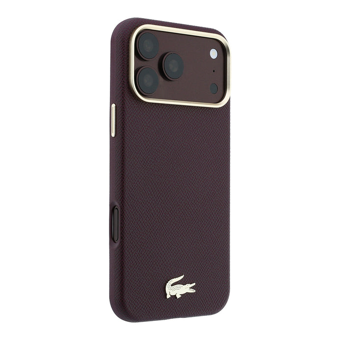 Lacoste iPhone 18 Pro Yarı Pike PVC Timsah Dokuma Logolu MagSafe Uyumlu Kılıf – Fotoğraf 10