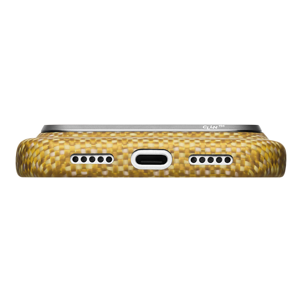 Pitaka iPhone 18 Pro Wind Over Wheat Aramid Fiber Karbon Dokulu MagSafe Uyumlu Kılıf