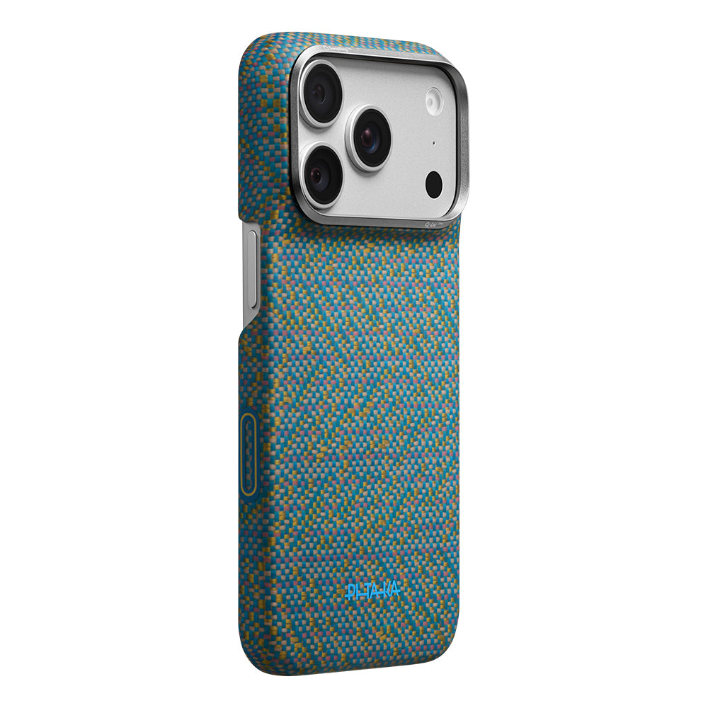 Pitaka iPhone 18 Pro Wind Over Wheat Aramid Fiber Karbon Dokulu MagSafe Uyumlu Kılıf