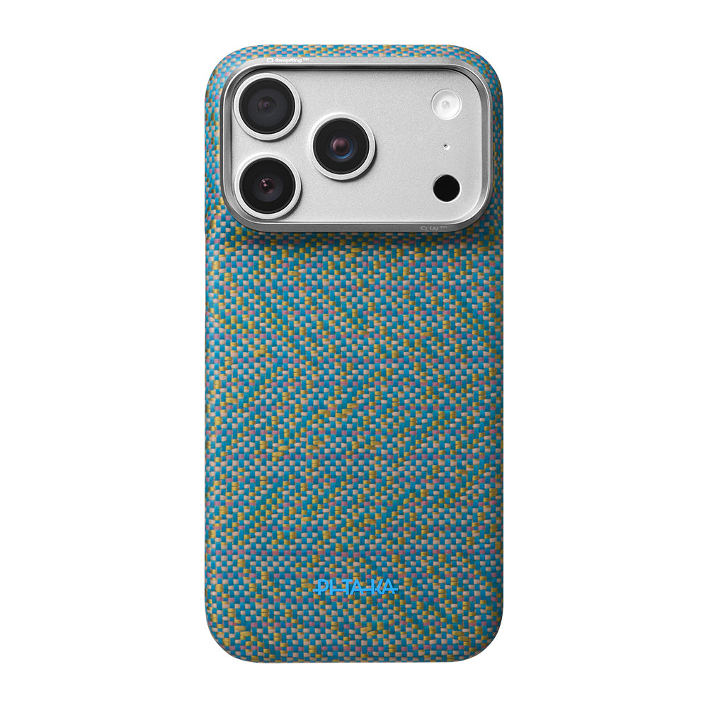 Pitaka iPhone 18 Pro Wind Over Wheat Aramid Fiber Karbon Dokulu MagSafe Uyumlu Kılıf
