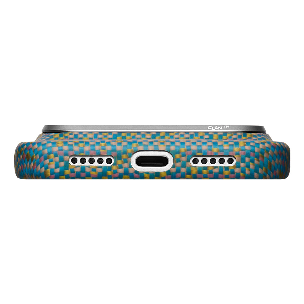 Pitaka iPhone 18 Pro Wind Over Wheat Aramid Fiber Karbon Dokulu MagSafe Uyumlu Kılıf