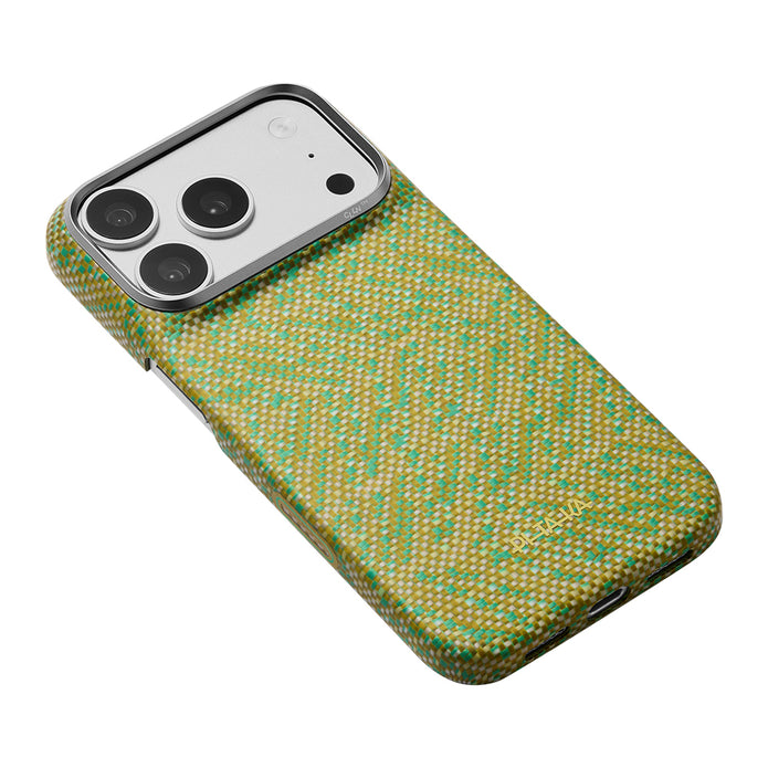 Pitaka iPhone 18 Pro Wind Over Wheat Aramid Fiber Karbon Dokulu MagSafe Uyumlu Kılıf