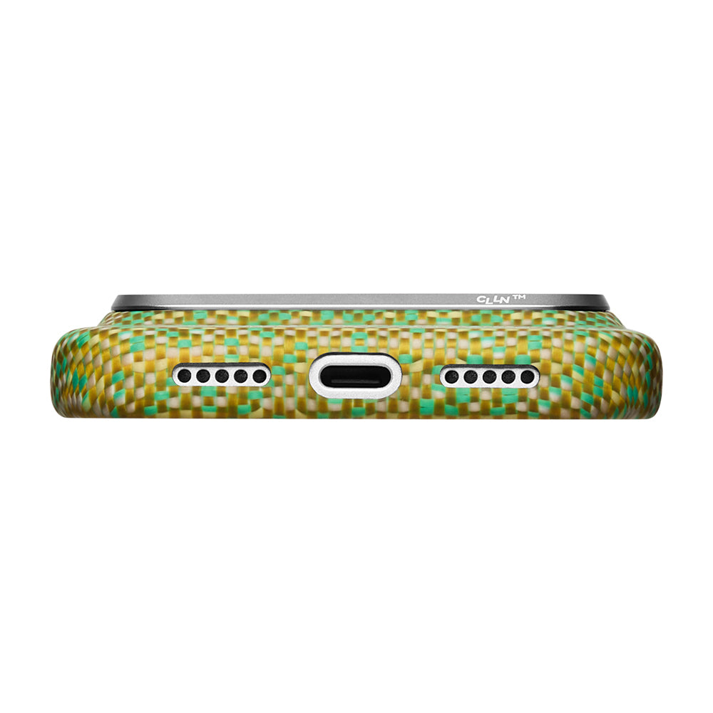 Pitaka iPhone 18 Pro Wind Over Wheat Aramid Fiber Karbon Dokulu MagSafe Uyumlu Kılıf