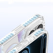 Zore Paris iPhone 18 Pro Elvo Kalp Motifli Taş Detaylı PC TPU MagSafe Uyumlu Kılıf