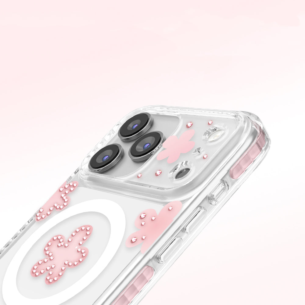 Zore Paris iPhone 18 Pro Elvo Kalp Motifli Taş Detaylı PC TPU MagSafe Uyumlu Kılıf – Fotoğraf 13