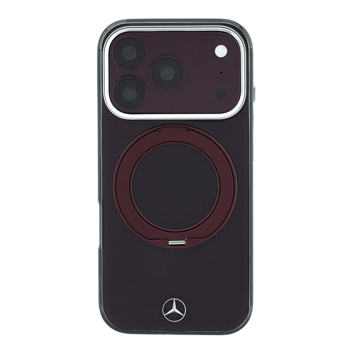 Mercedes Benz iPhone 18 Pro 360° Standlı Sert PC Metal Logolu MagSafe Uyumlu Kılıf – Fotoğraf 3
