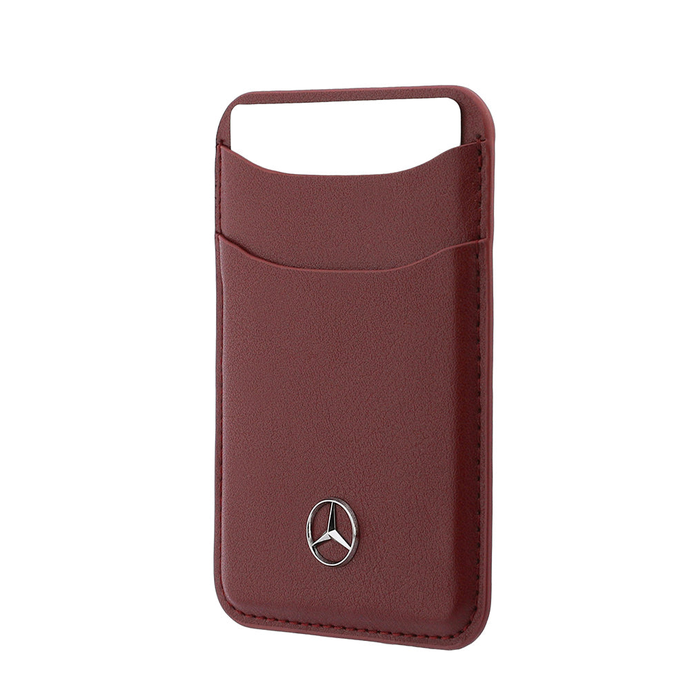 Mercedes Benz iPhone 18 Pro PU Deri 3D Metal Logolu Kartlıklı MagSafe Uyumlu Kılıf – Fotoğraf 8