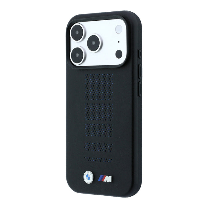 BMW iPhone 18 Pro Max Delikli PU Metal M Logolu MagSafe Uyumlu Kılıf