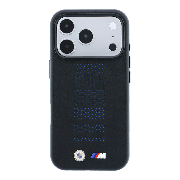 BMW iPhone 18 Pro Max Delikli PU Metal M Logolu MagSafe Uyumlu Kılıf