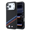 BMW iPhone 18 Pro Max Üç Şeritli Metal M Logolu Kevlar Karbon Fiber MagSafe Uyumlu Kılıf
