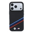 BMW iPhone 18 Pro Max Üç Şeritli Metal M Logolu Kevlar Karbon Fiber MagSafe Uyumlu Kılıf