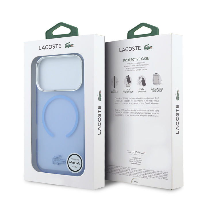Lacoste iPhone 18 Pro Max C-Magnet İkonik Timsah Logolu Buzlu IML MagSafe Uyumlu Kılıf – Fotoğraf 6