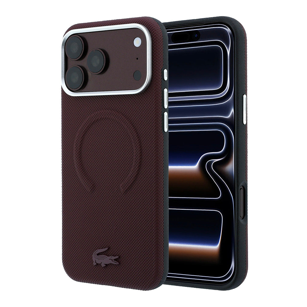 Lacoste iPhone 18 Pro Max Petit Pike Halka Tasarımlı Metal Logolu MagSafe Uyumlu Kılıf