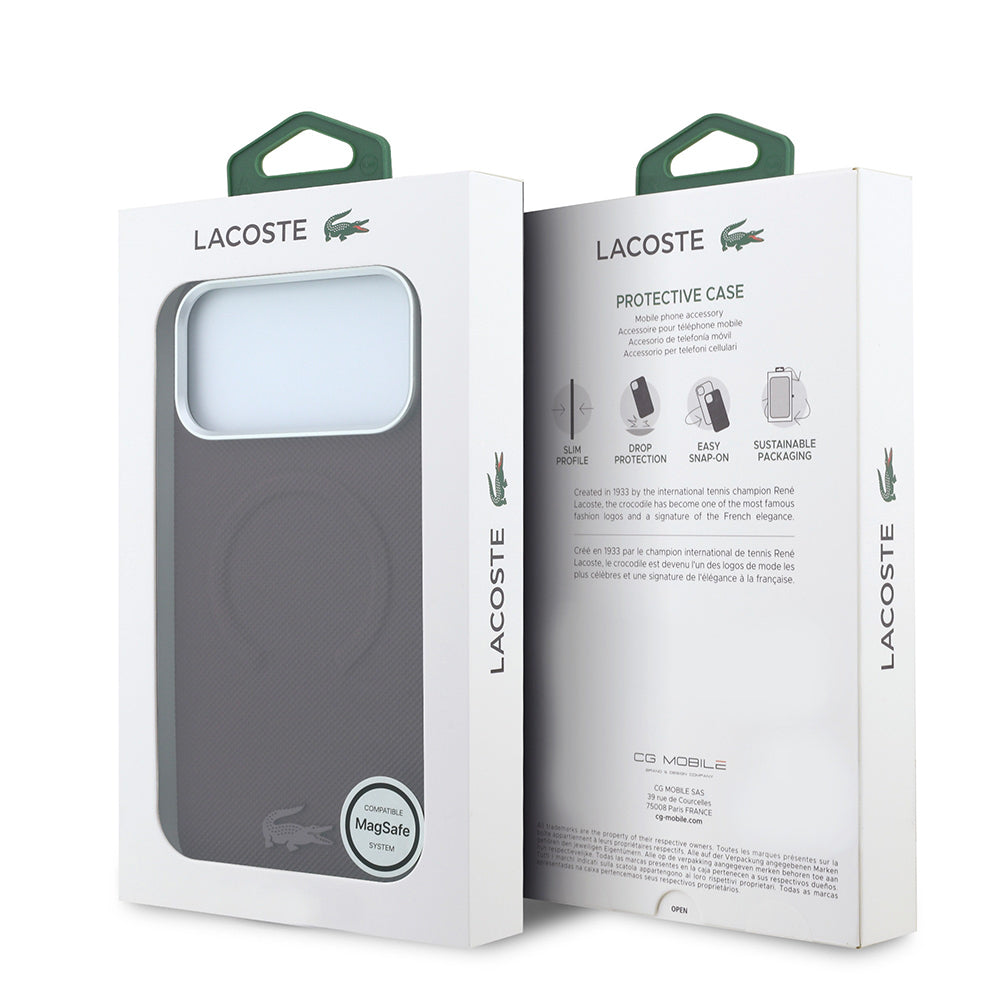 Lacoste iPhone 18 Pro Max Petit Pike Halka Tasarımlı Metal Logolu MagSafe Uyumlu Kılıf
