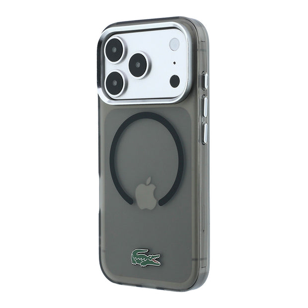 Lacoste iPhone 18 Pro Max Lake Timsah Logolu Buzlu IML MagSafe Uyumlu Kılıf