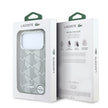 Lacoste iPhone 18 Pro Max Karışık Monogram Desenli Deri Metal Logolu MagSafe Uyumlu Kılıf