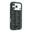 Lacoste iPhone 18 Pro Max Karışık Monogram Desenli Deri Metal Logolu MagSafe Uyumlu Kılıf
