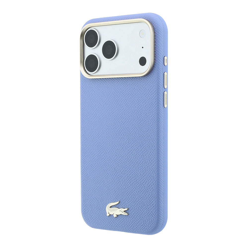 Lacoste iPhone 18 Pro Max Yarı Pike PVC Timsah Dokuma Logolu MagSafe Uyumlu Kılıf – Fotoğraf 2