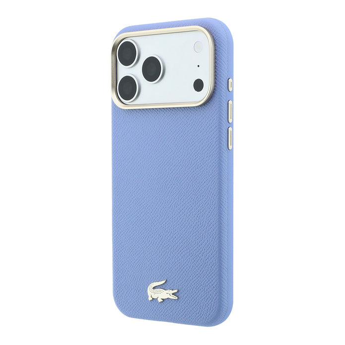 Lacoste iPhone 18 Pro Max Yarı Pike PVC Timsah Dokuma Logolu MagSafe Uyumlu Kılıf – Fotoğraf 2