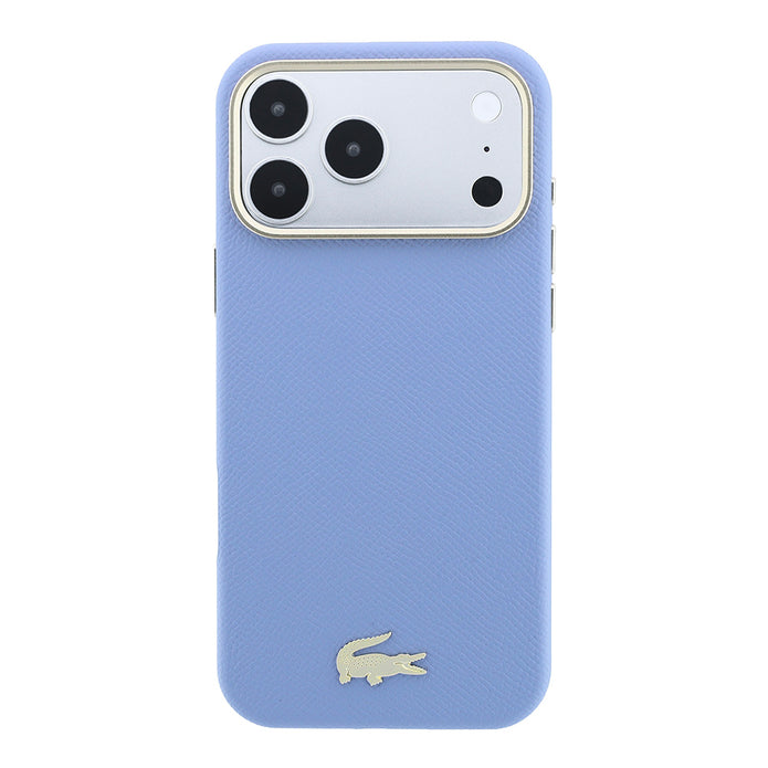 Lacoste iPhone 18 Pro Max Yarı Pike PVC Timsah Dokuma Logolu MagSafe Uyumlu Kılıf – Fotoğraf 3