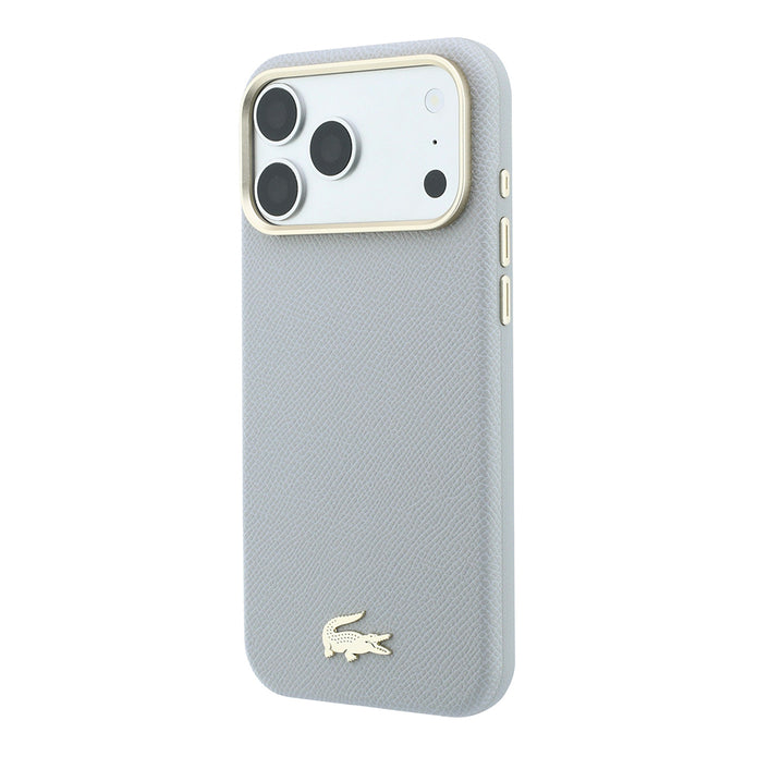 Lacoste iPhone 18 Pro Max Yarı Pike PVC Timsah Dokuma Logolu MagSafe Uyumlu Kılıf – Fotoğraf 8