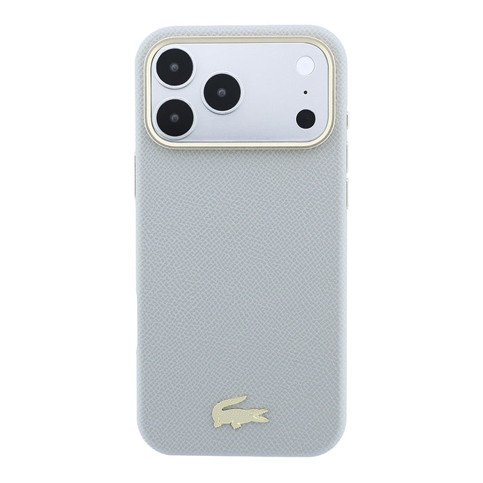 Lacoste iPhone 18 Pro Max Yarı Pike PVC Timsah Dokuma Logolu MagSafe Uyumlu Kılıf – Fotoğraf 9