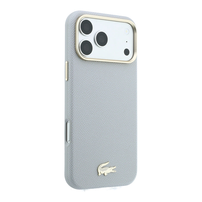 Lacoste iPhone 18 Pro Max Yarı Pike PVC Timsah Dokuma Logolu MagSafe Uyumlu Kılıf – Fotoğraf 10
