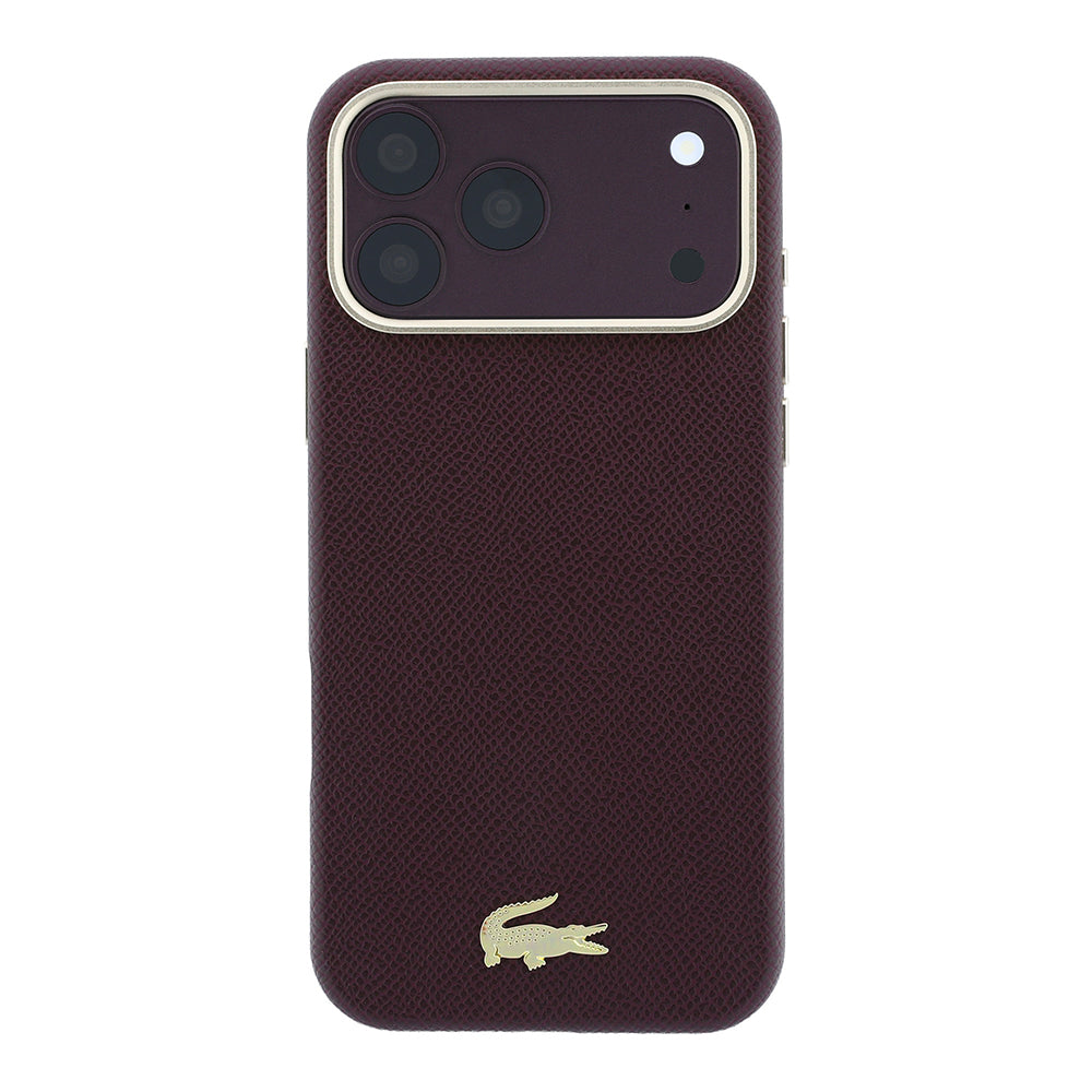 Lacoste iPhone 18 Pro Max Yarı Pike PVC Timsah Dokuma Logolu MagSafe Uyumlu Kılıf – Fotoğraf 15