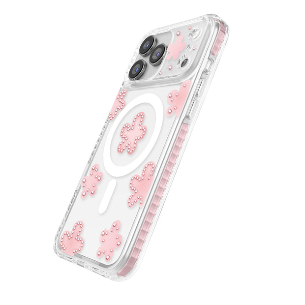 Zore Paris iPhone 18 Pro Max Elvo Kalp Motifli Taş Detaylı PC TPU MagSafe Uyumlu Kılıf – Fotoğraf 2