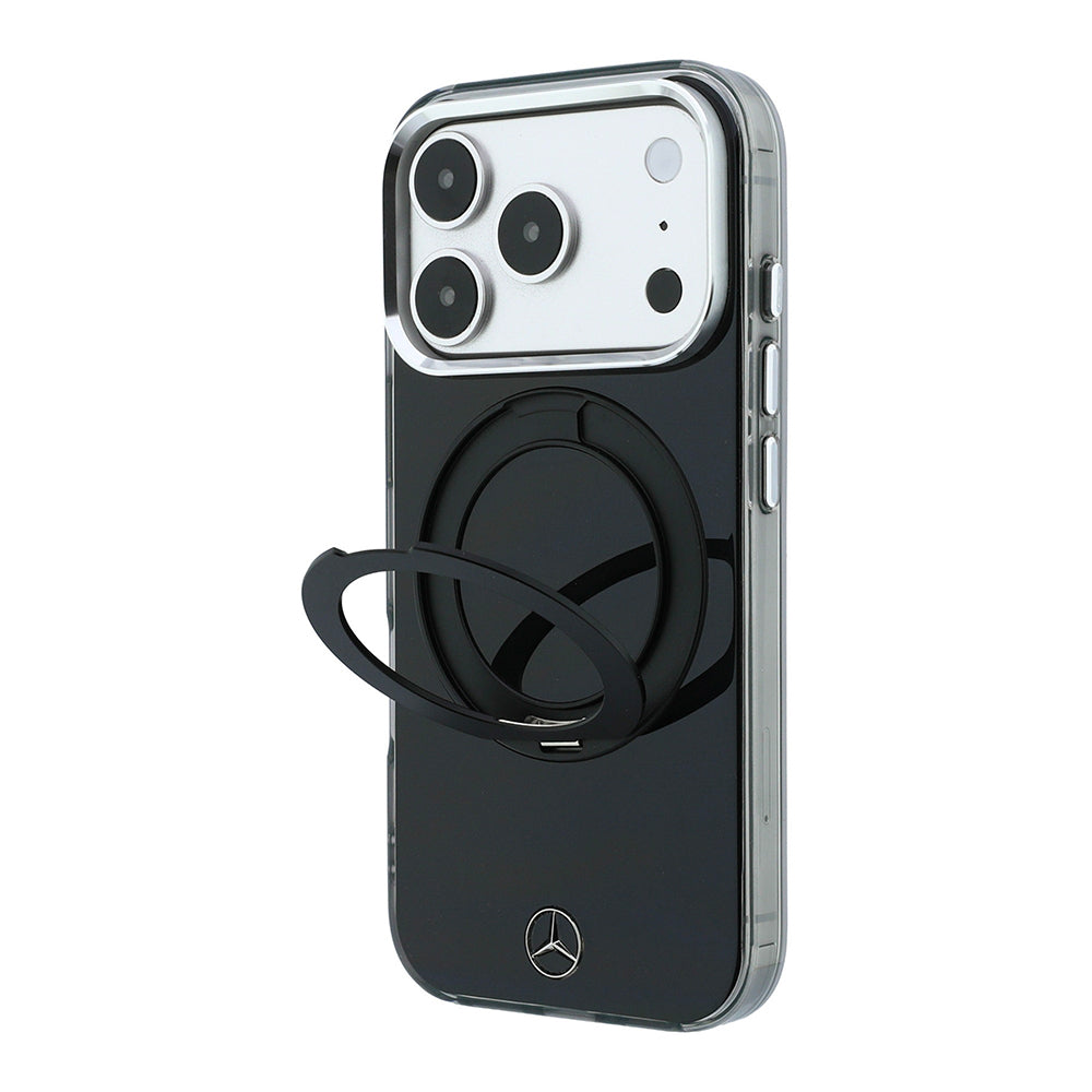 Mercedes Benz iPhone 18 Pro Max 360° Standlı Sert PC Metal Logolu MagSafe Uyumlu Kılıf – Fotoğraf 7