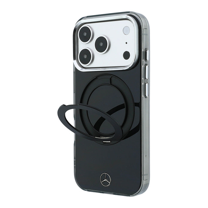 Mercedes Benz iPhone 18 Pro Max 360° Standlı Sert PC Metal Logolu MagSafe Uyumlu Kılıf – Fotoğraf 7