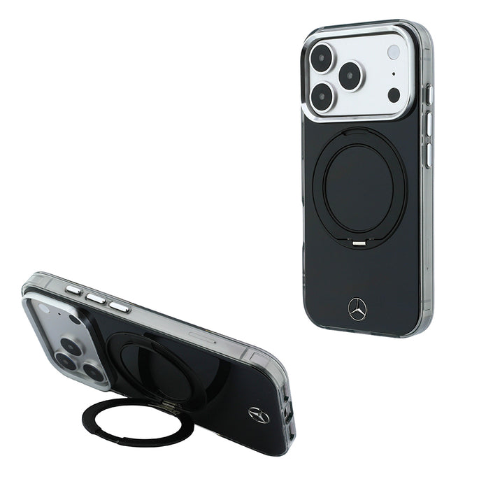 Mercedes Benz iPhone 18 Pro Max 360° Standlı Sert PC Metal Logolu MagSafe Uyumlu Kılıf – Fotoğraf 8
