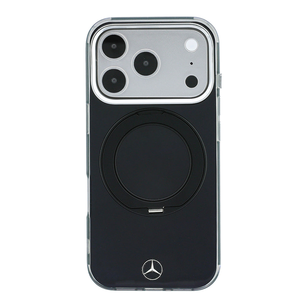 Mercedes Benz iPhone 18 Pro Max 360° Standlı Sert PC Metal Logolu MagSafe Uyumlu Kılıf – Fotoğraf 9