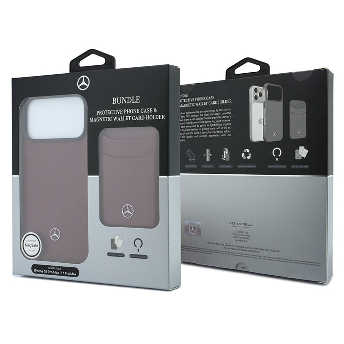 Mercedes Benz iPhone 18 Pro Max PU Deri 3D Metal Logolu Kartlıklı MagSafe Uyumlu Kılıf – Fotoğraf 12