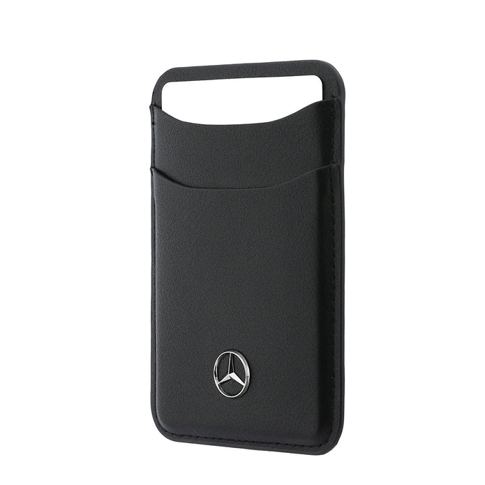 Mercedes Benz iPhone 18 Pro Max PU Deri 3D Metal Logolu Kartlıklı MagSafe Uyumlu Kılıf