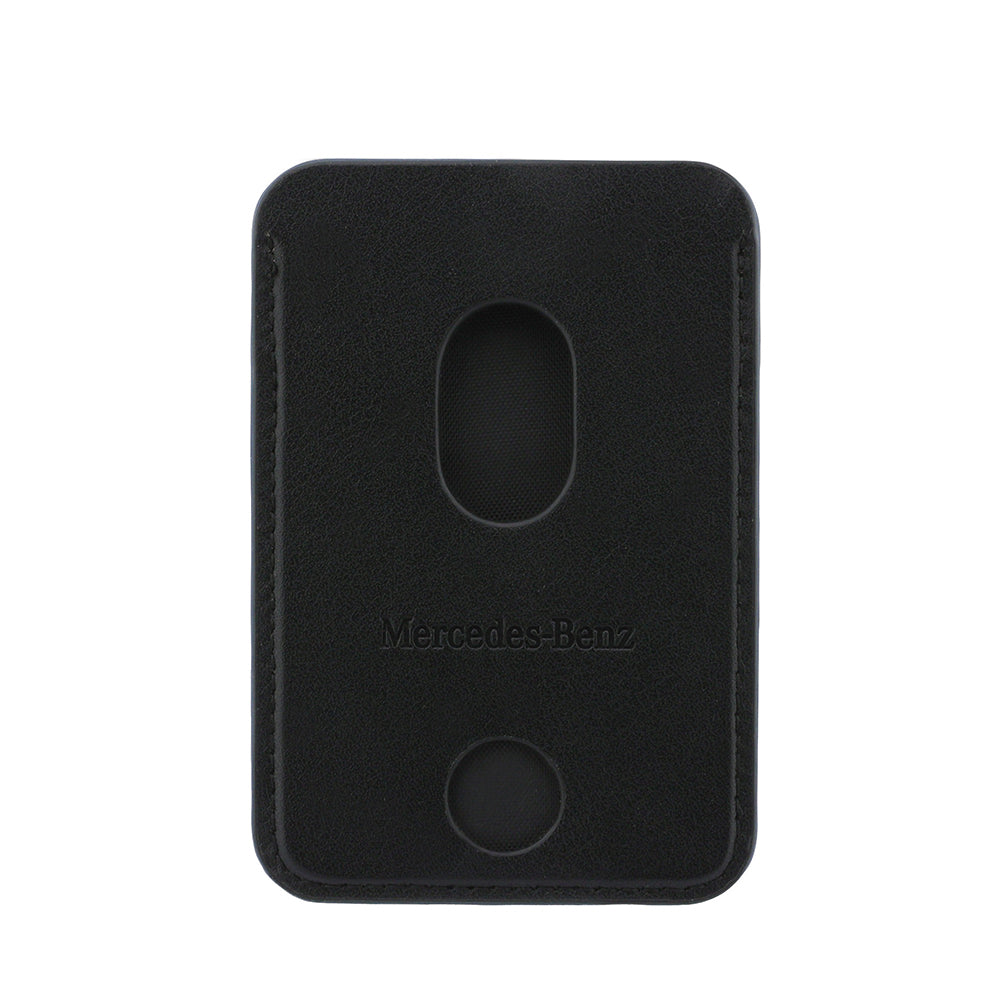 Mercedes Benz iPhone 18 Pro Max PU Deri 3D Metal Logolu Kartlıklı MagSafe Uyumlu Kılıf