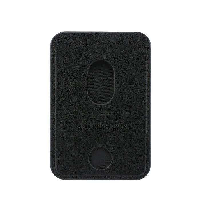 Mercedes Benz iPhone 18 Pro Max PU Deri 3D Metal Logolu Kartlıklı MagSafe Uyumlu Kılıf