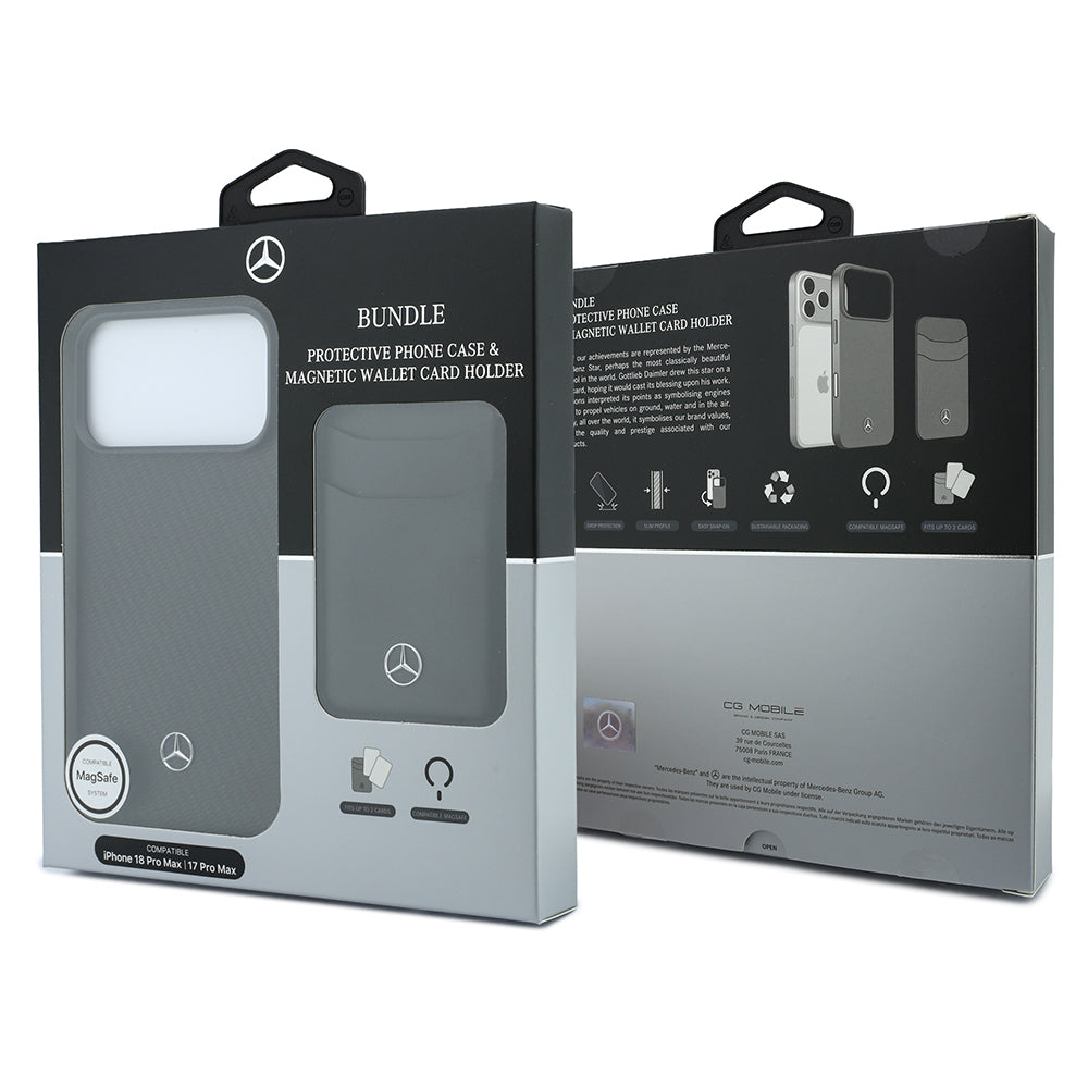Mercedes Benz iPhone 18 Pro Max PU Deri 3D Metal Logolu Kartlıklı MagSafe Uyumlu Kılıf – Fotoğraf 14