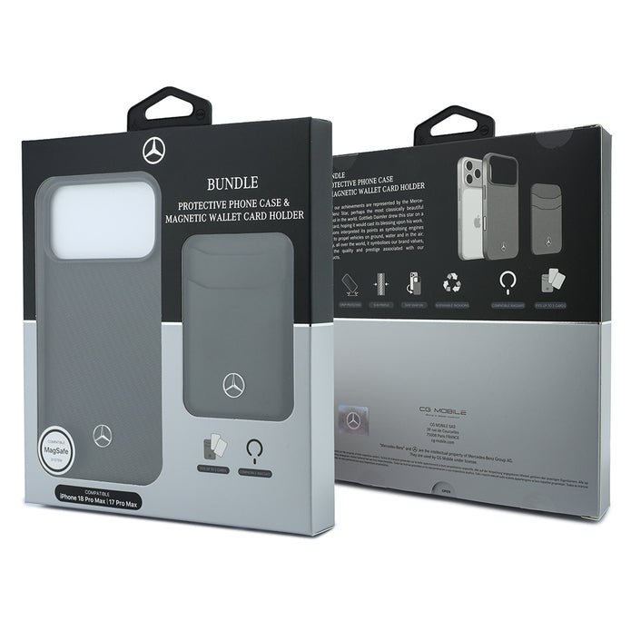 Mercedes Benz iPhone 18 Pro Max PU Deri 3D Metal Logolu Kartlıklı MagSafe Uyumlu Kılıf – Fotoğraf 14