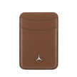 Mercedes Benz iPhone 18 Pro Max PU Deri 3D Metal Logolu Kartlıklı MagSafe Uyumlu Kılıf