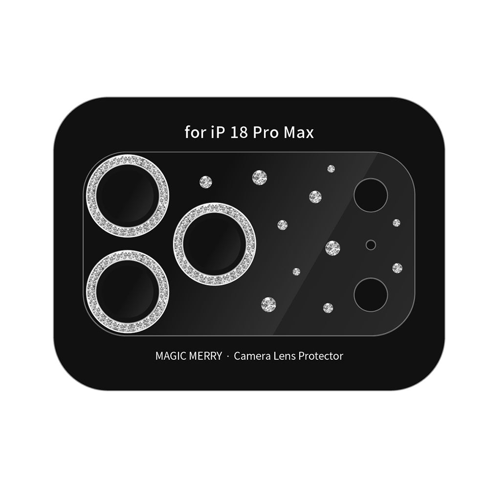 iPhone 18 Pro Max Magic Merry Shimmer Taşlı Kamera Lens Koruyucu – Fotoğraf 2