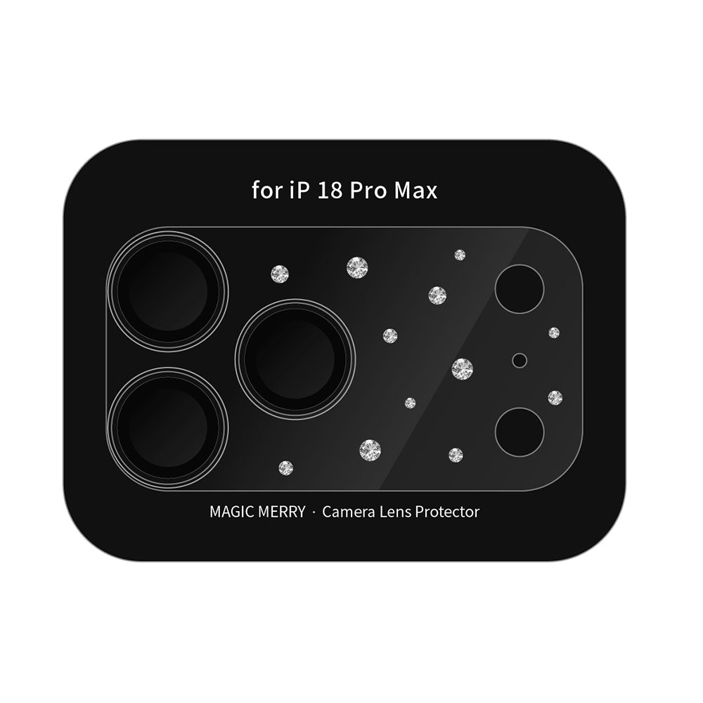 iPhone 18 Pro Max Magic Merry Shimmer Taşlı Kamera Lens Koruyucu – Fotoğraf 4