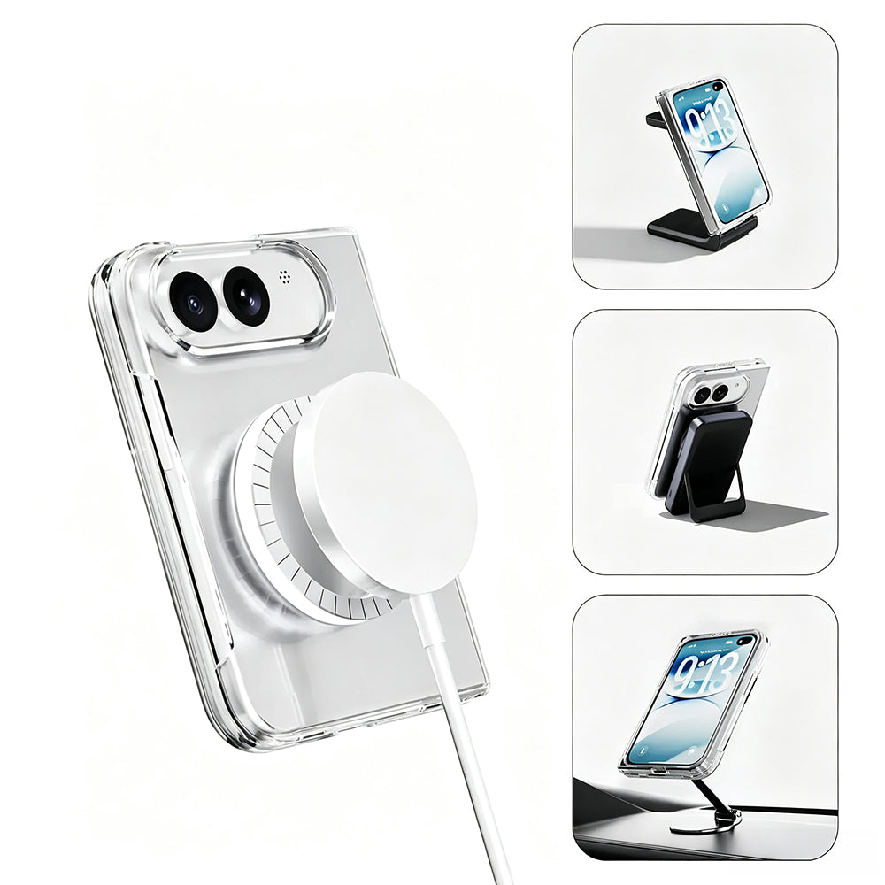 iPhone Duo Sararmayan Şeffaf Magsafe Uyumlu Kılıf