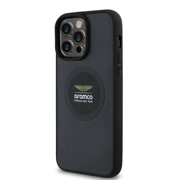 Aston Martin iPhone 14 Pro Max Formula One Team Baskılı Alüminyum Arka Yüzeyli MagSafe Uyumlu Kılıf – Fotoğraf 2