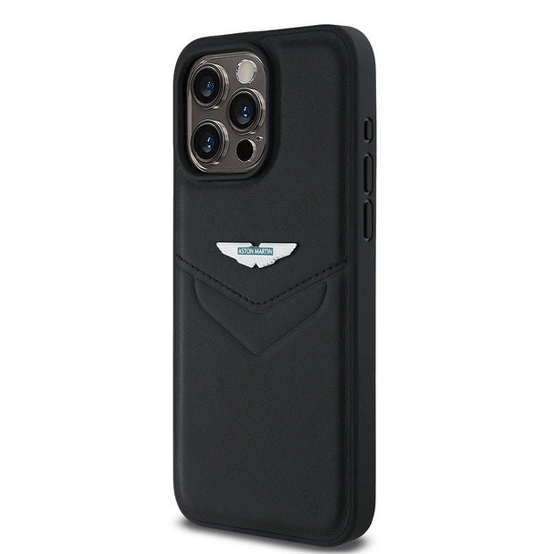 Apple iPhone 15 Pro Max Kılıf Aston Martin Orjinal Lisanslı Victory Dizayn PU Deri Metal Logolu Kapak – Fotoğraf 2